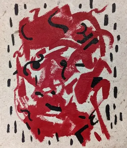 ~provocative, 2022, acrylic on handmade paper